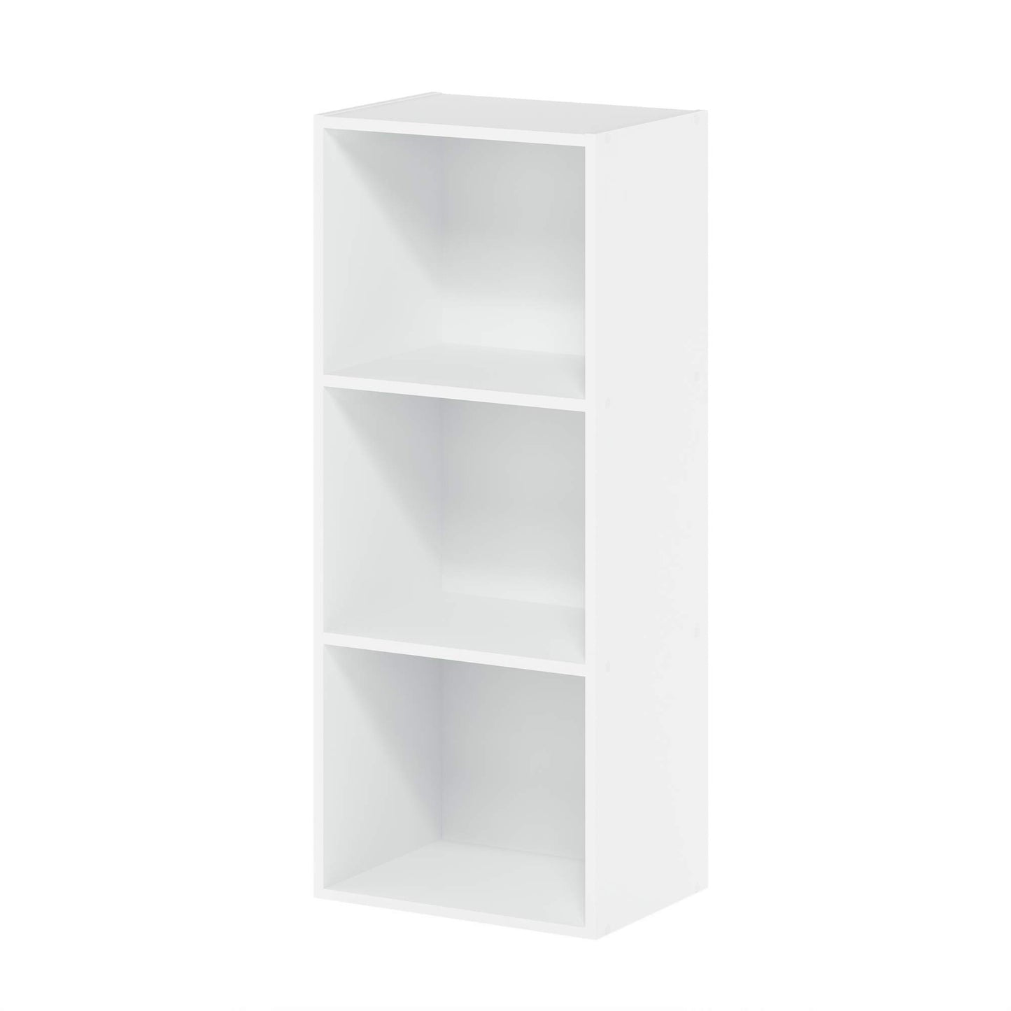 Furinno Luder 3-stufiges Bücherregal mit offenem Regal, Weiß